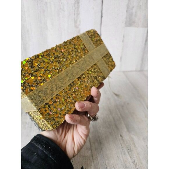 Large silver gold sparkle present Xmas decor Styrofoam - Picture 7 of 9